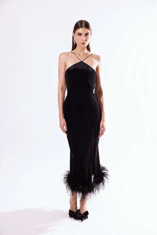 Sylvie Black Velvet Dress