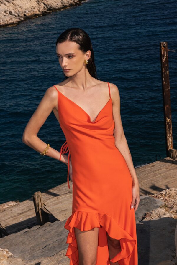 Phaedra Orange Dress - Image 2